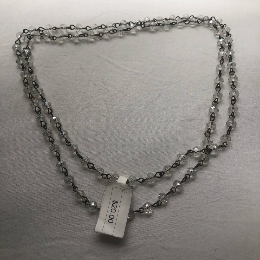 Long Crystal Layering Necklace
